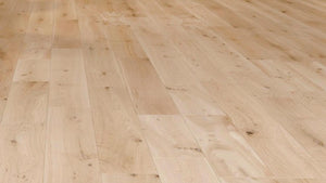 Close-up of Natura unfinished solid oak planks