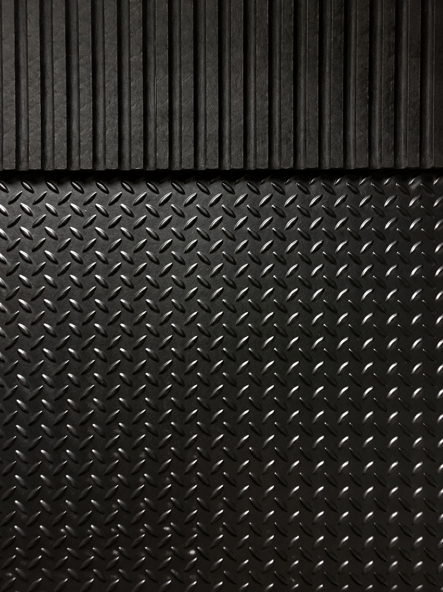 Rubber Stable Matting 6ftx4ft 18mm Horse Mats, Equine Flooring checker design