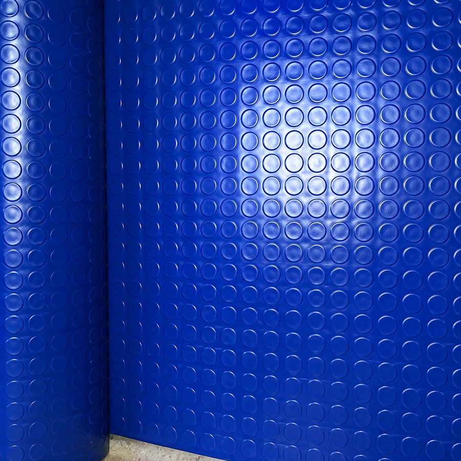 Flooring sheet PVC Non Slip Heavy Duty Flooring Rolls Coin top 1.2m red & blue