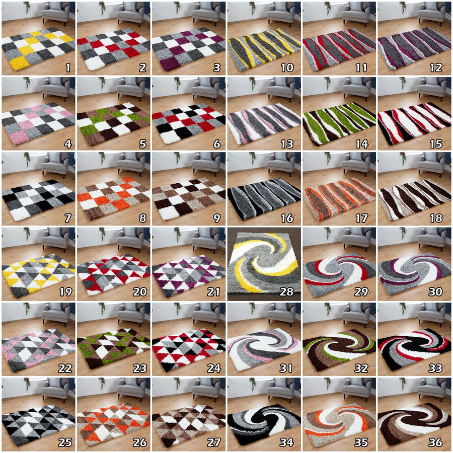 LARGE RUGS FOR LIVING ROOM THICK PILE NON SLIP ON CARPET BEDROOM KITCHEN HALLWAY