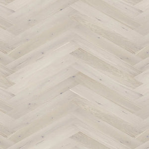 Cappuccino oak engineered herringbone flooring, 14 x 110 x 660mm
