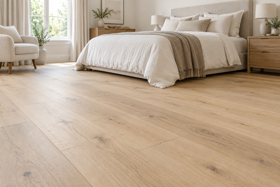 Natura Blonde Oak Engineered Wood Brushed & Lacquered