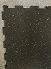 Classic Rubber Gym Mat 1mx1mx17mm WHITE AND BLACK INTERLOCKING