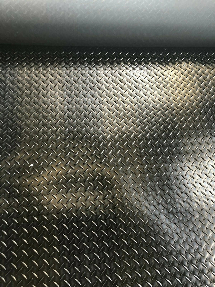CHECKER - PLATE RUBBER GARAGE FLOORING MATTING 1.8M WIDE X 3.5MM THICK - A GRADE