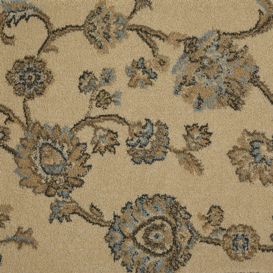 Beige Pattern Carpet 1.89m x 4m Luxury Floral Lounge Bedroom Carpet RRP £225