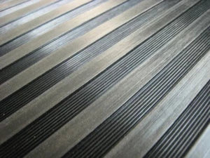 Deltamart NEW WIDE RIBBED RUBBER FLOORING Wide:1.2m Thickness:3mm