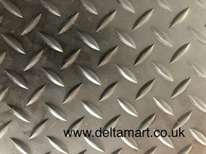 Rubber matting CHECKER - PLATE FLOORING garage 2M WIDE X 5MM thick van, trailer