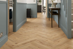 Krono Herringbone Sundance Oak laminate flooring room view