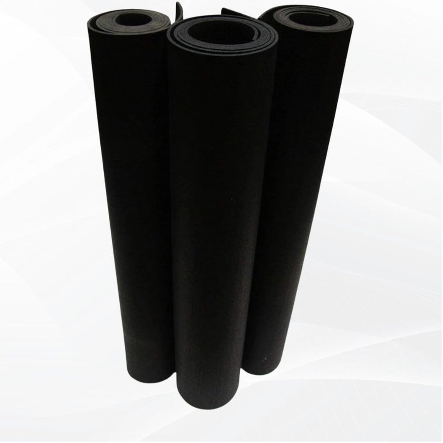 Smooth Rubber Roll Flooring Matting - 5mm Thick - 1.5m Wide - Up To 15M Length