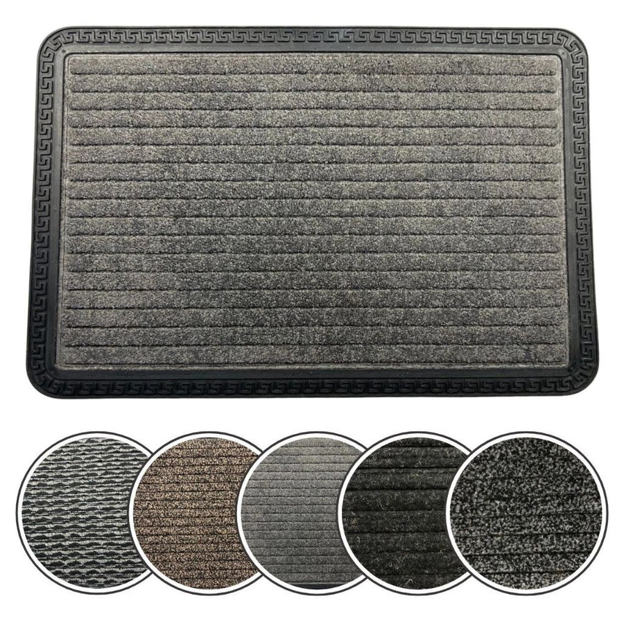 Door Mat - Low Profile 5mm Thick - Washable - Non Slip Rubber Backing - Heavy Du