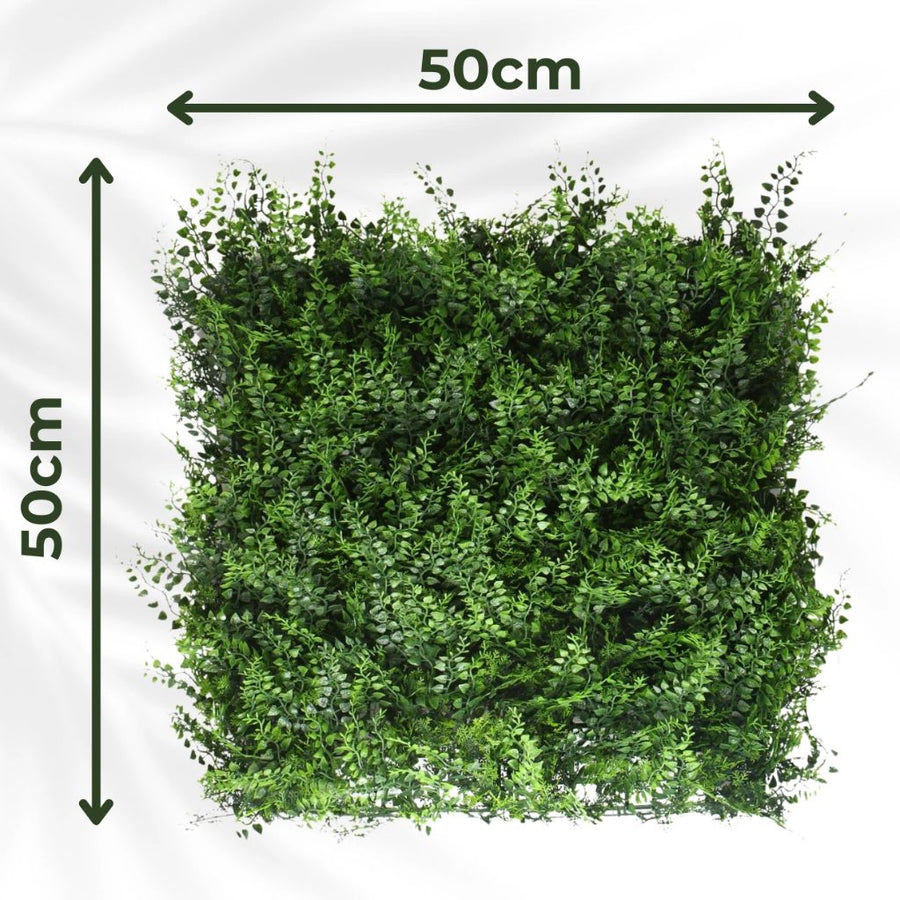 Artificial Wall Panel Realistic Fern Plant Flower - 50cm x 50cm Indoor / Outdoor