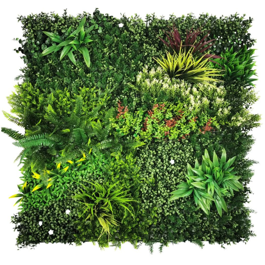 Artificial Plant Wall Panels Realistic Indoor / Outdoor 1m x 1m Lush Lonsdale