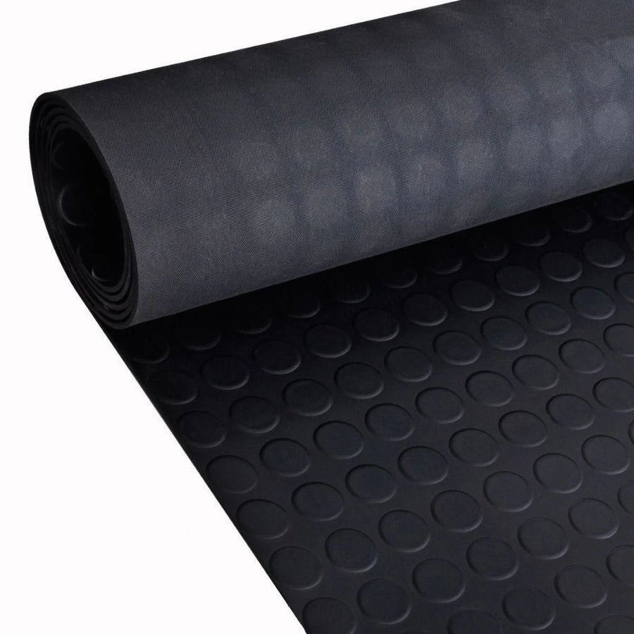 Coin Pattern 3M x 1.8M Rubber Flooring | Van, Garage, Shed Mat Roll