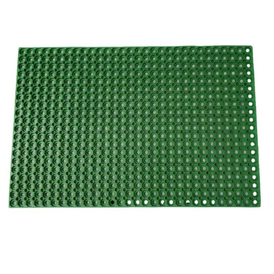 Green Heavy-Duty Grass Protection Mat 1.5m x 1m x 22mm Rubber Hollow Drainage
