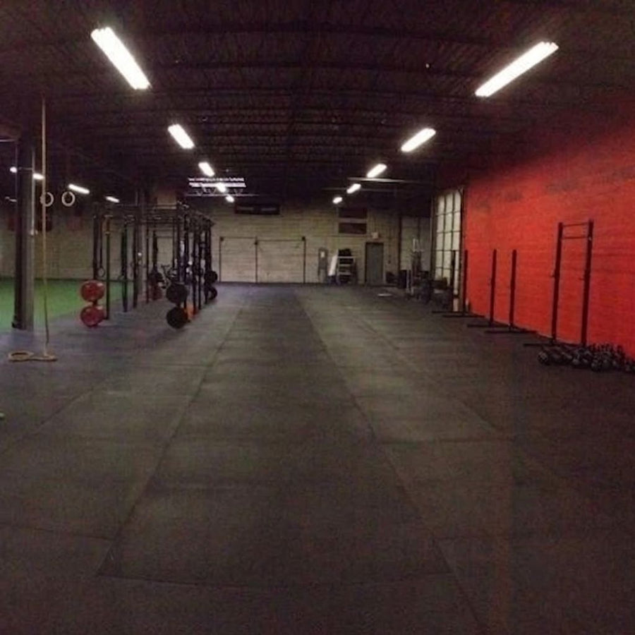 Heavy Duty 17mm Smooth Black Rubber Gym Mat Commercial Grade Flooring