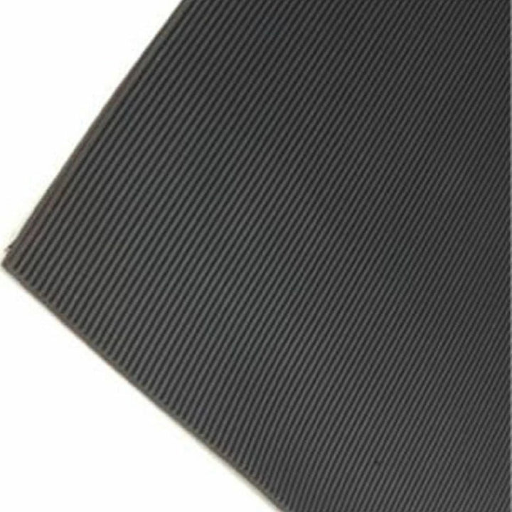 Black textured mat on a white background