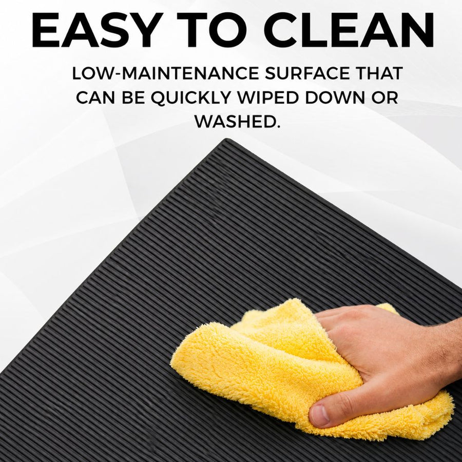 Wide Ribbed Rubber Roll Flooring Matting - 3mm Thickness - 1m Wide - Up to 15m L