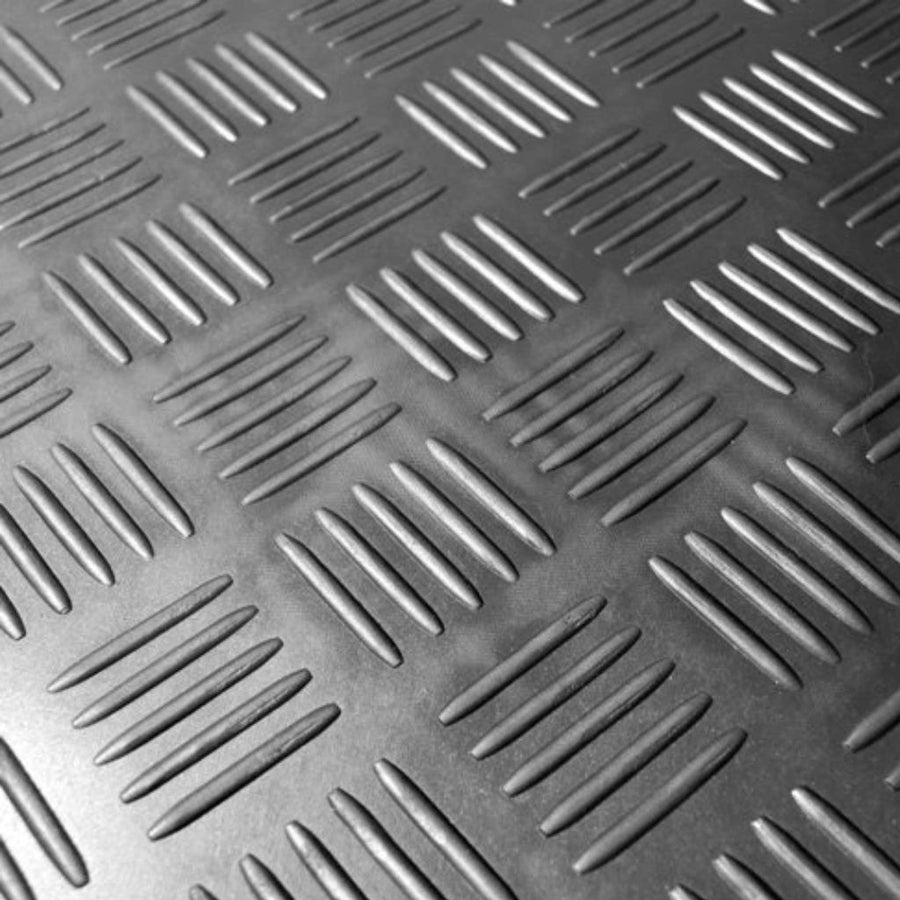 5 Bar Checker Patterned Rubber Flooring Matting for Garage, Van or Car Roll Mat