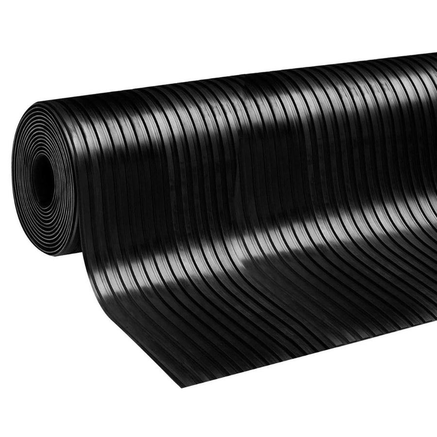 Wide Ribbed Rubber Flooring Roll for Work Shop Gym Van Garage Floor Office