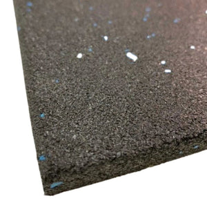 Close-up of a textured black rubber mat