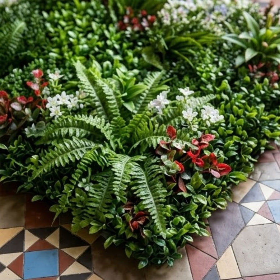 Artificial Plant Wall Panels Realistic Indoor / Outdoor 1m x 1m