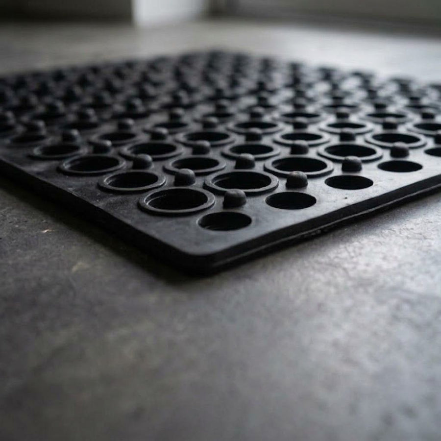 Interlocking Rubber Safety Mat For Restaurant Bar Tack Room Garage 90 x 90Cm